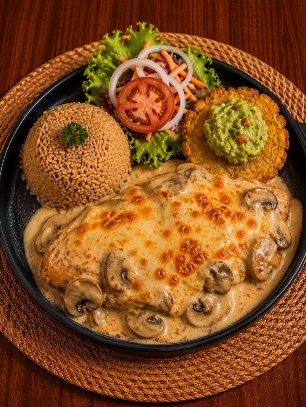 Gratinado en Champiñones